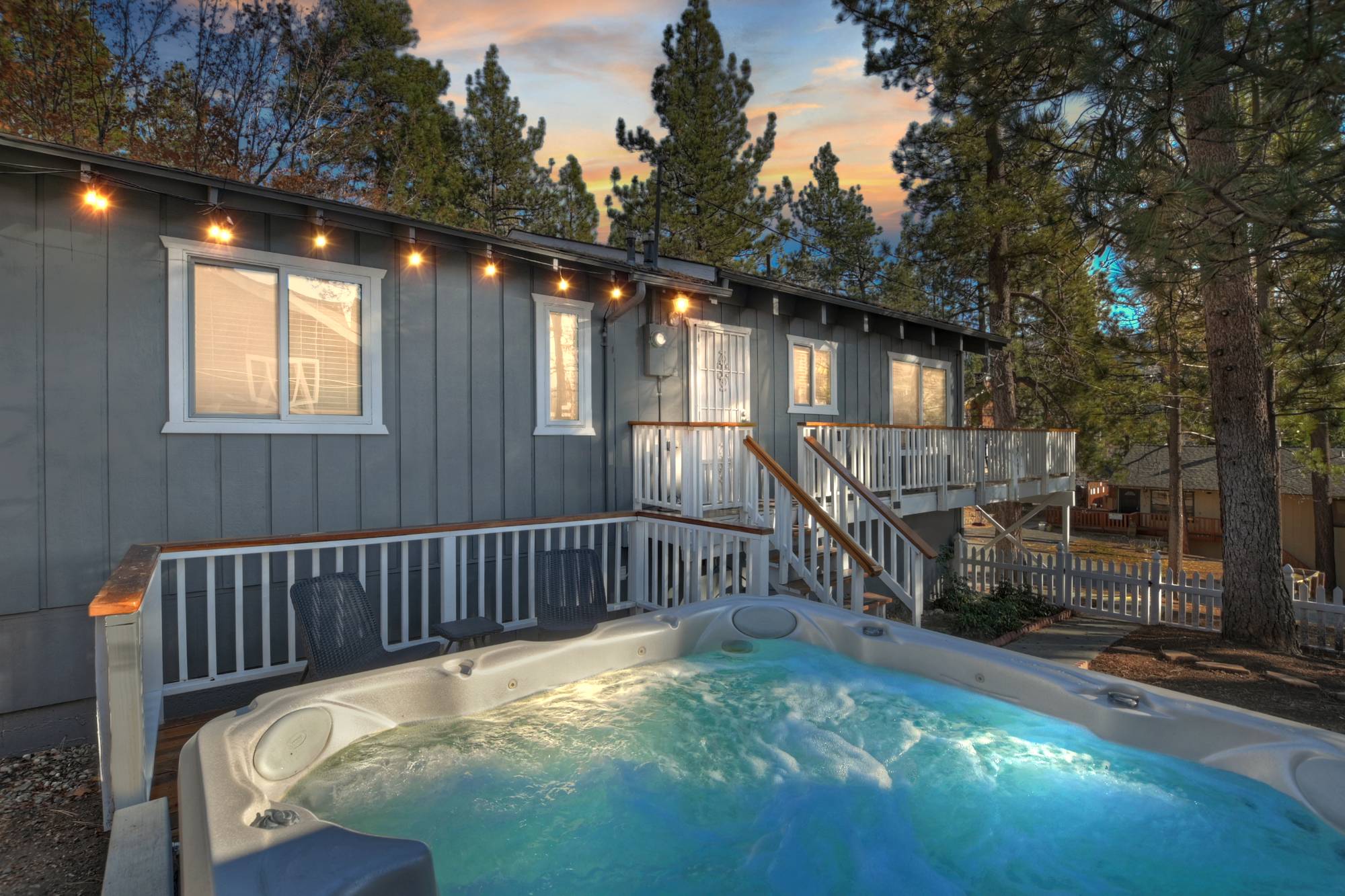 Private hot tub at Bear View Escape in Big Bear Lake